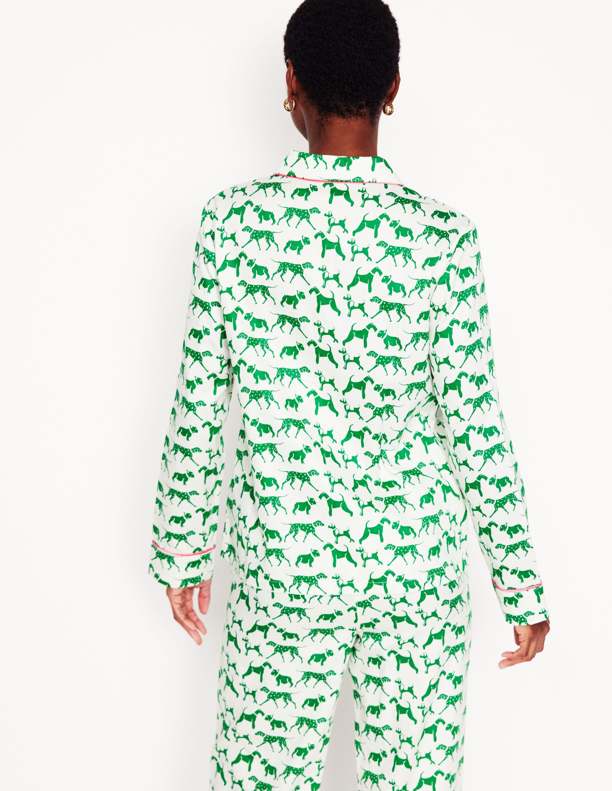  Cotton Sateen Pajama Shirt-Ivory, Janet and Friends、mySite、ashleygrahame