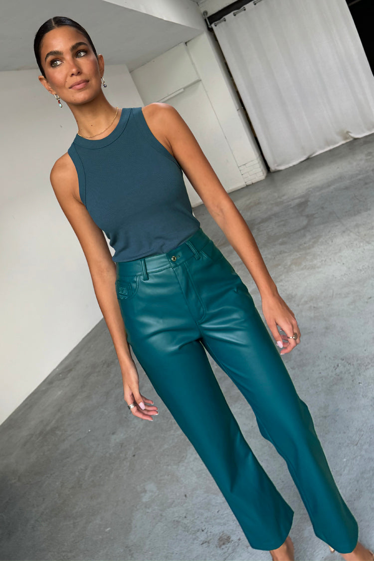 Teal Rib Tank Top、mySite、solidvoid