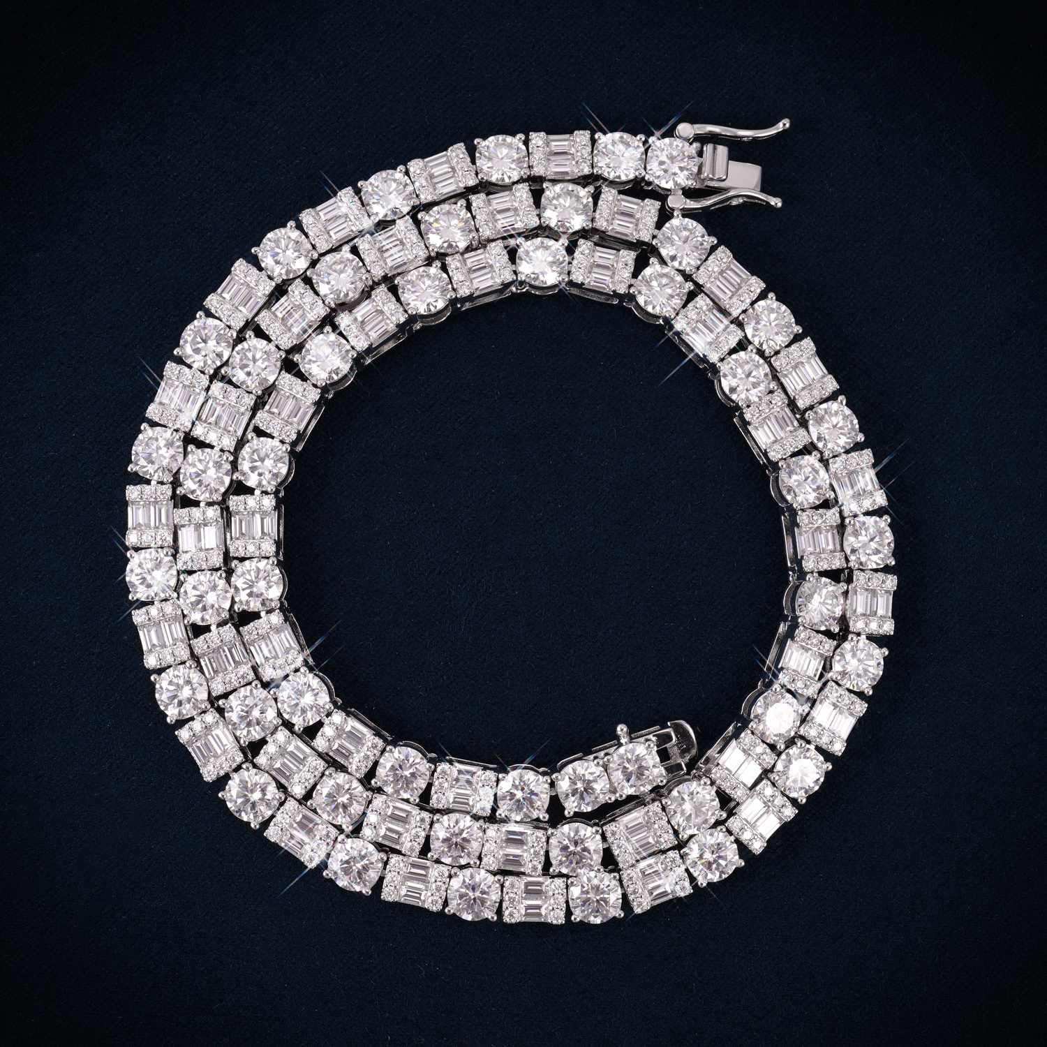 5MM Hybrid Cut Moissanite Tennis Chain 14K Gold、mySite、hinf8tx79