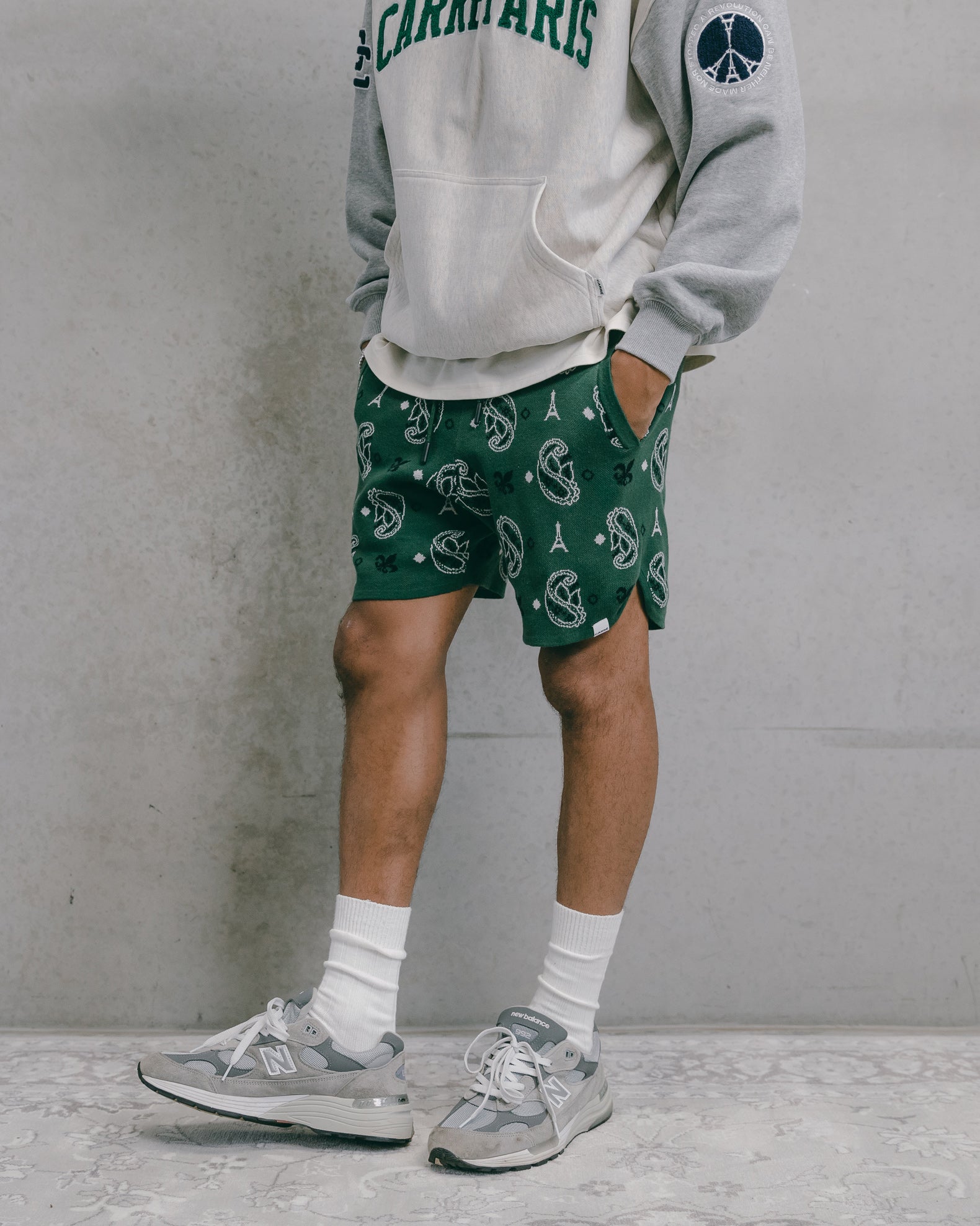 Carre Big Bandana Knitted Shorts Green、mySite、zt4zffjzw