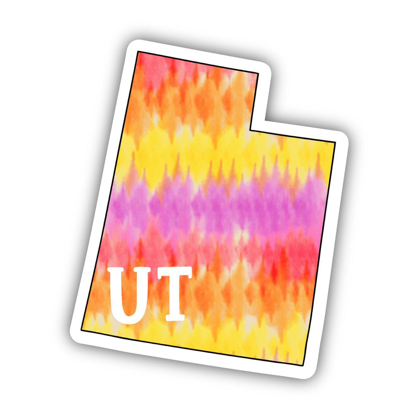  Utah Tie Dye Stripes Sticker、mySite、elrpsem3k