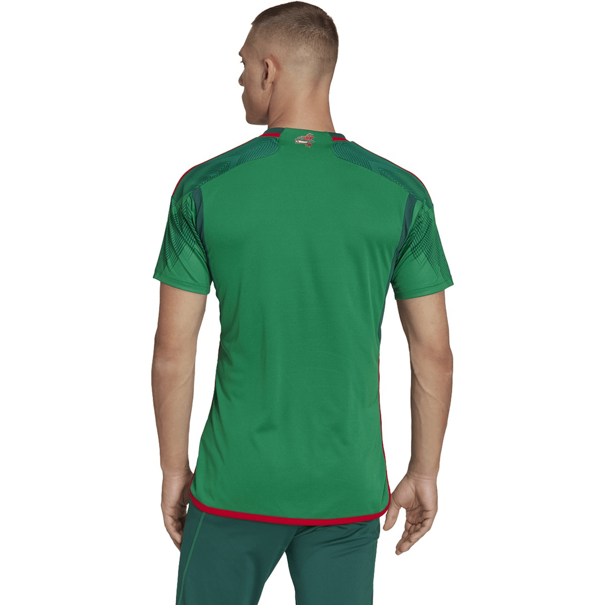 adidas Men's Mexico 2022 Home Jersey Vivid Green/Green、mySite、noshort