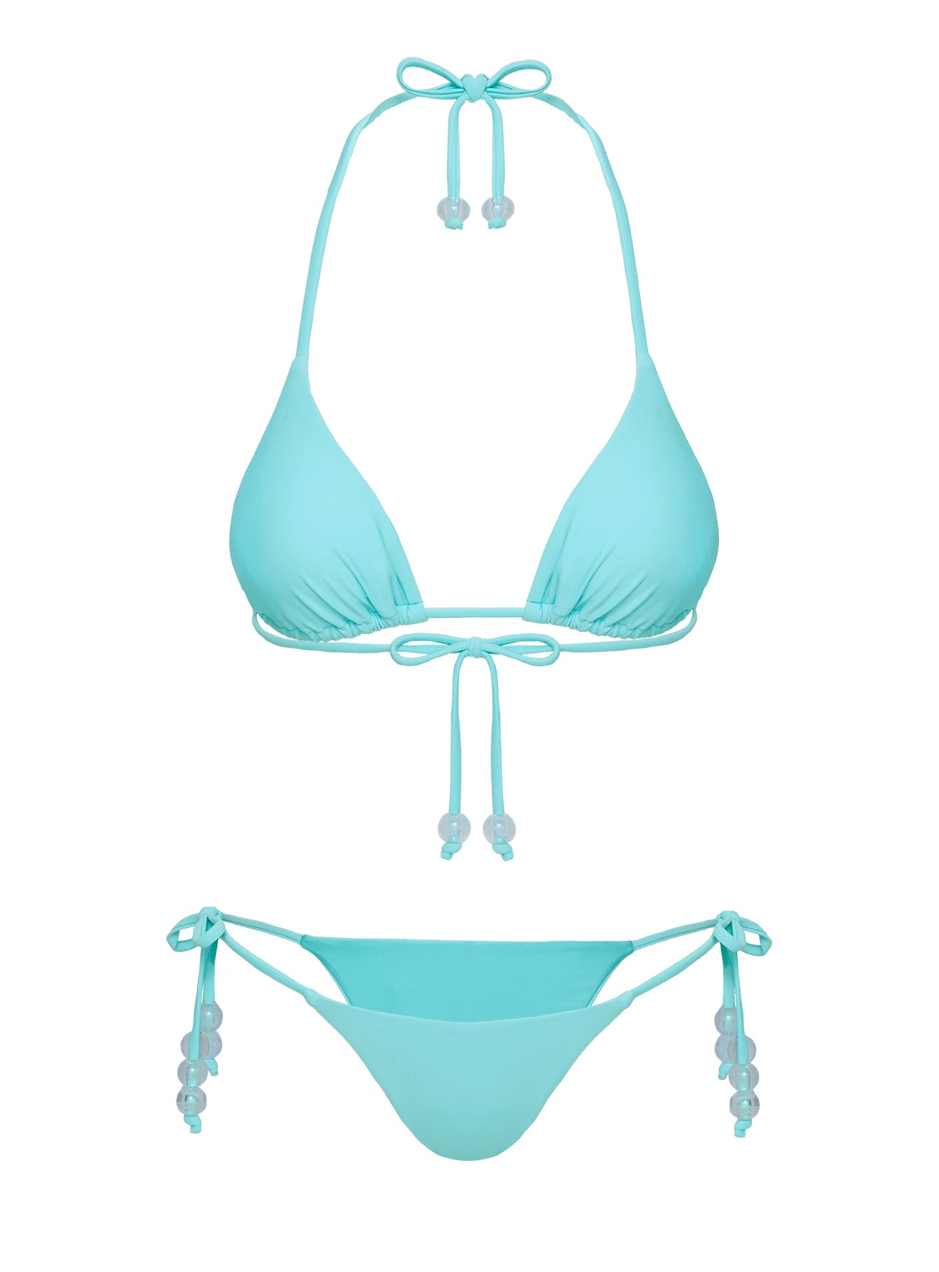 Jenner Triangle Bikini Top Aqua Blue、mySite、solidvoid