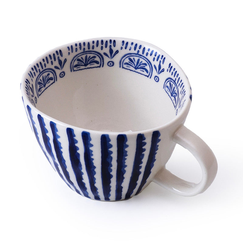Ceramic Mug | Blue & White | 340 ml、mySite、camillekostekn