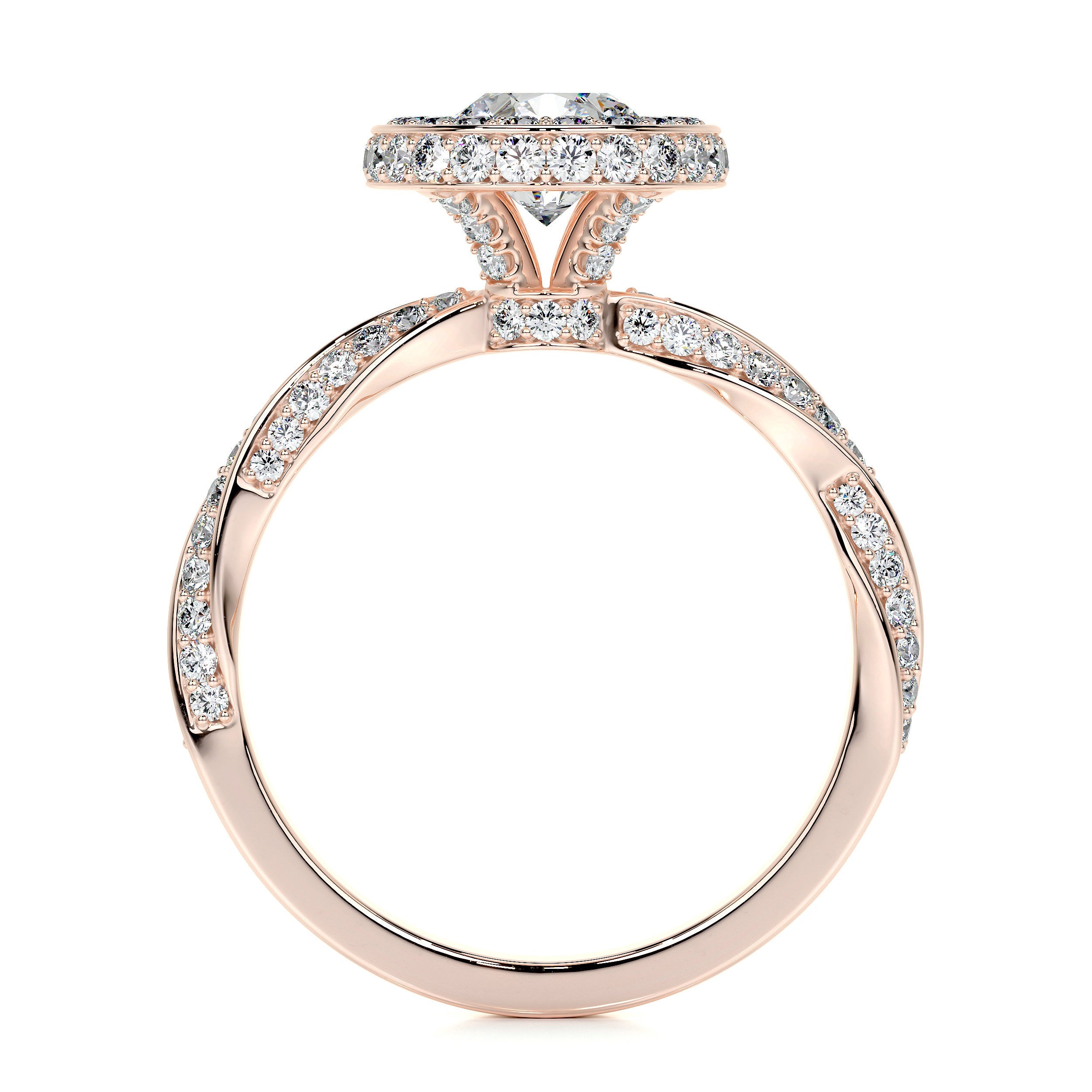 Sarina Lab Grown Diamond Ring -14K Rose Gold、mySite、hinf8tx79