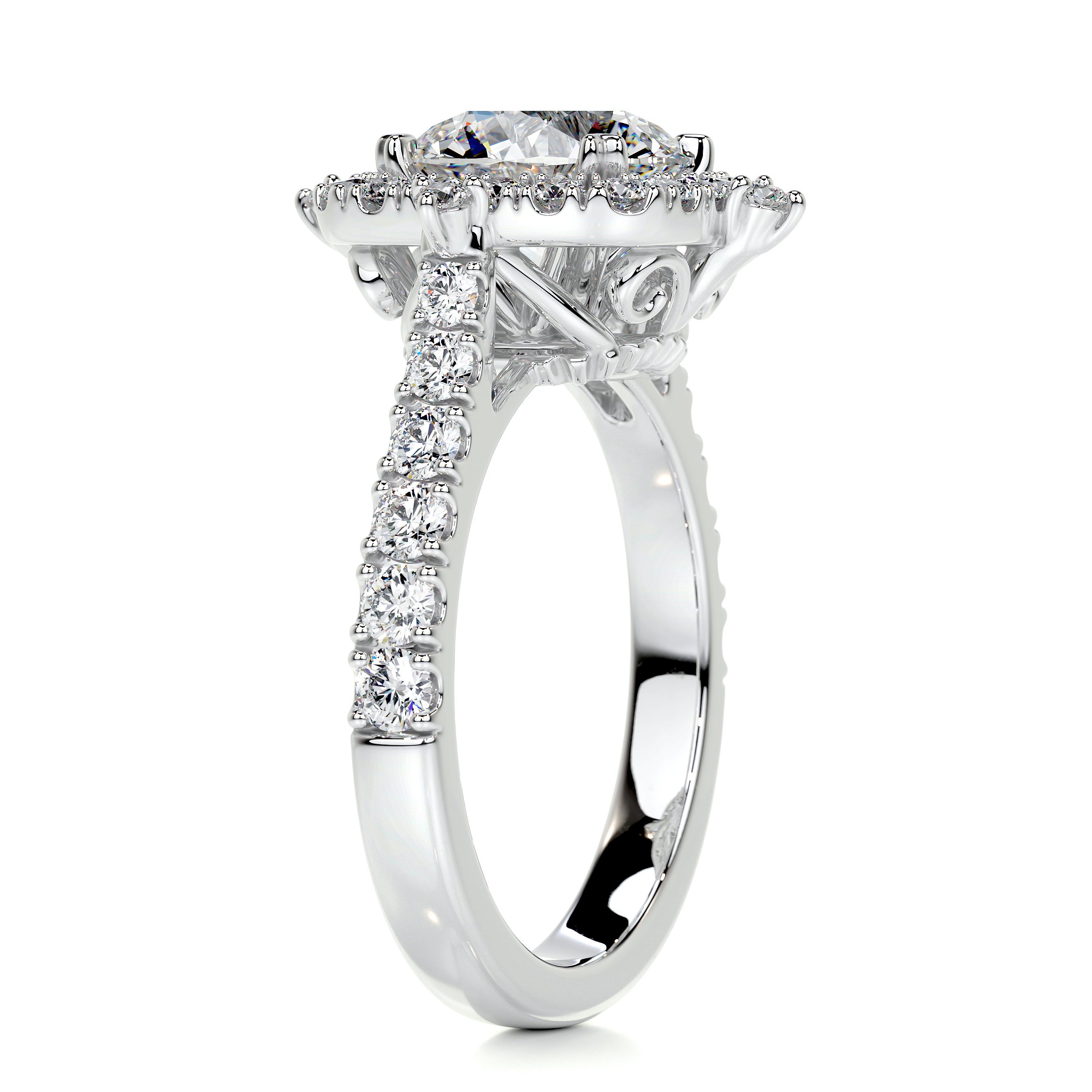 Francesca Diamond Engagement Ring -18K White Gold、mySite、hinf8tx79