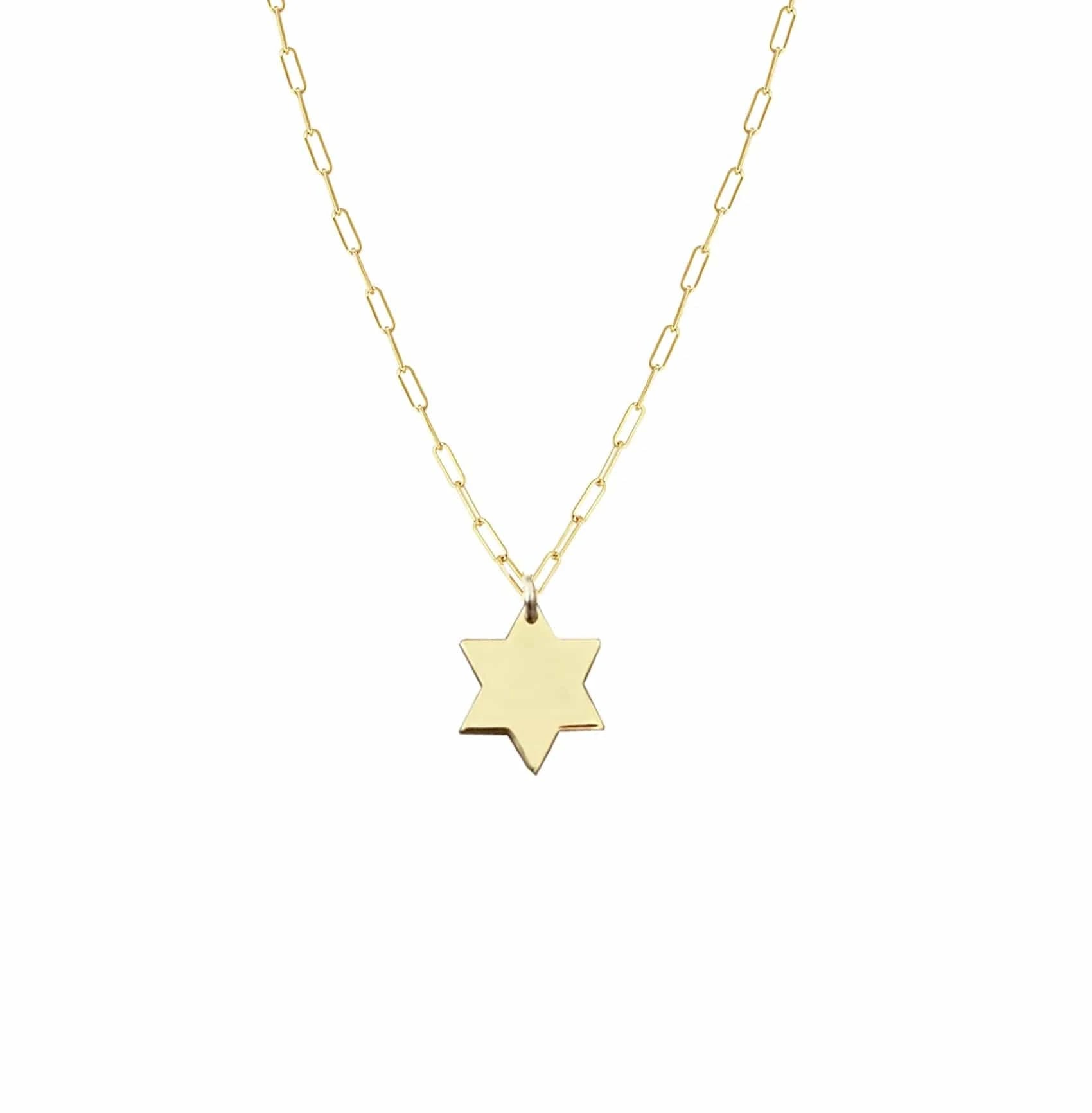 Liz Star of David with Diamond Necklace by Miriam Merenfeld - (Gold-Plated or Sterling Silver)、mySite、topwebapps