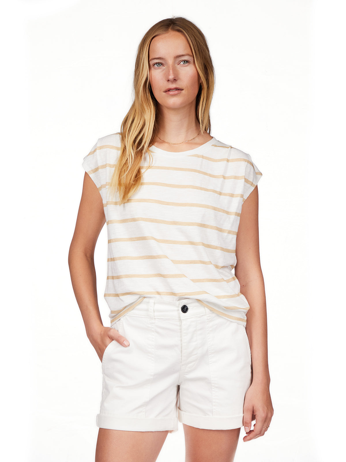 Sanctuary Pleated Muscle Tee、mySite、noshort