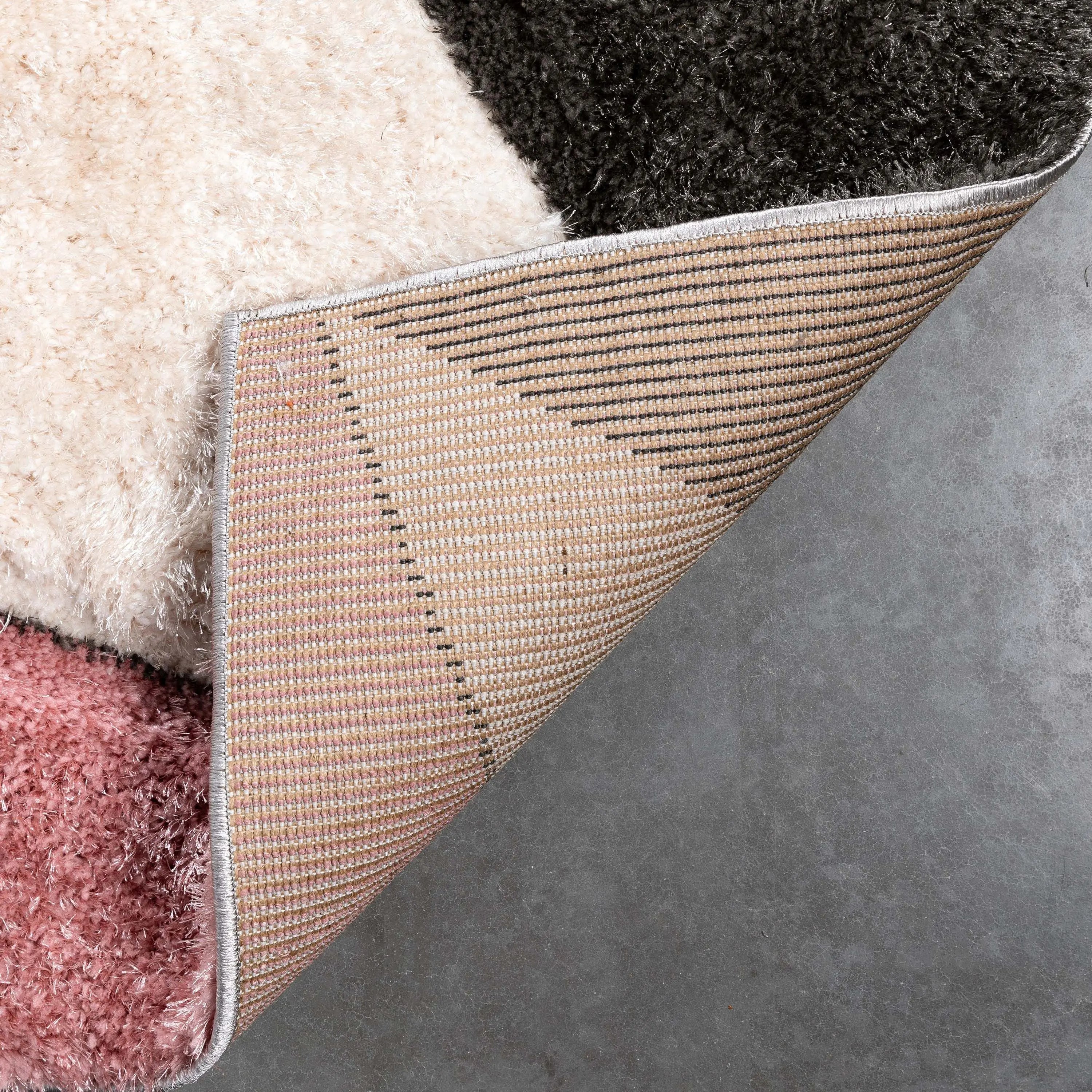 Venice Blush Modern Geometric 3D Textured Shag Rug、mySite、gigharbornorthrealestate