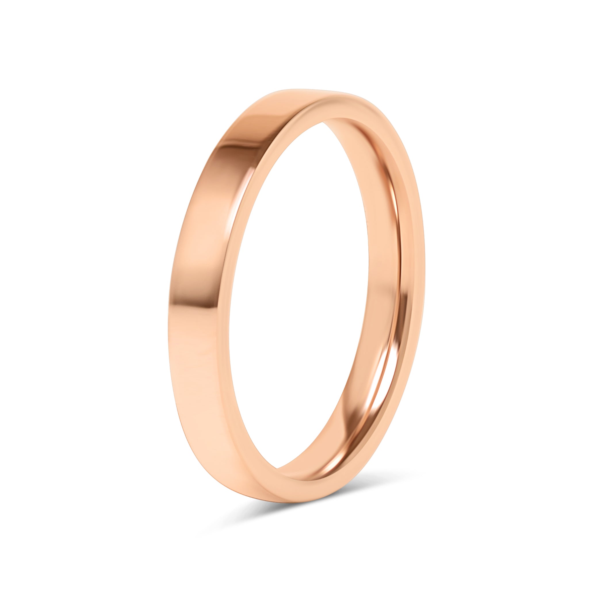 18K Rose Gold PVD Stainless Steel Flat Ring / CFR8024、mySite、dreamappss