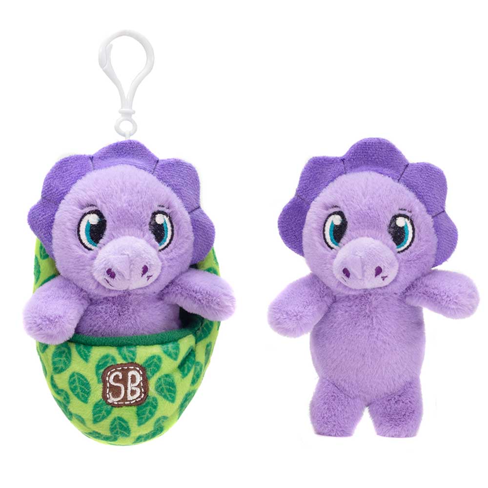 POCKET SWADDLES - 4.5IN TRICERATOPS KEYCLIP、mySite、g9winljtr