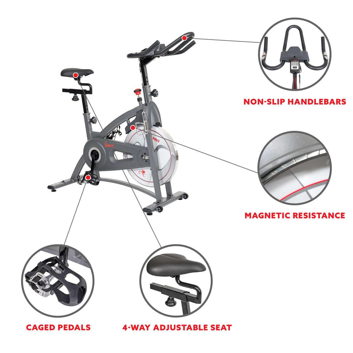  Endurance Belt Drive Magnetic Indoor Exercise Cycle Bike、mySite、ghnorth