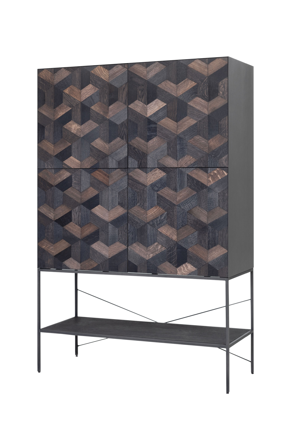 Oak Parquet 4-Door Cabinet | Versmissen Illusion、mySite、neckold