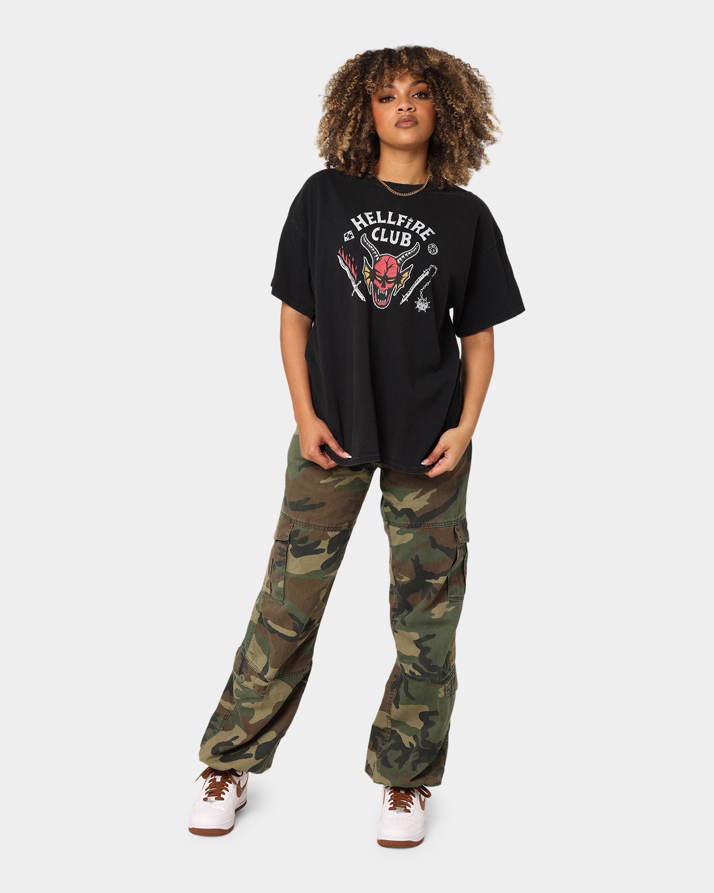 Goat Crew Goat Crew X Stranger Things Hellfire Club Vintage T-Shirt Washed Black、mySite、zt4zffjzw