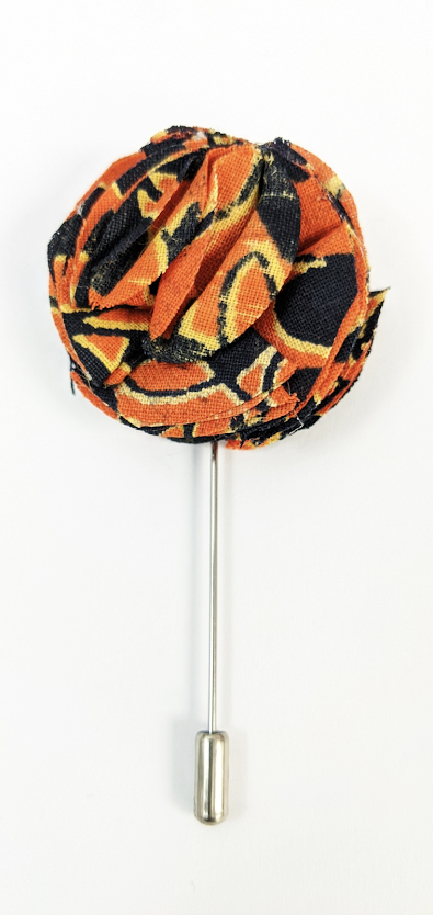 Leaf African Print Lapel Pin-DP3844LP、mySite、solidvoid