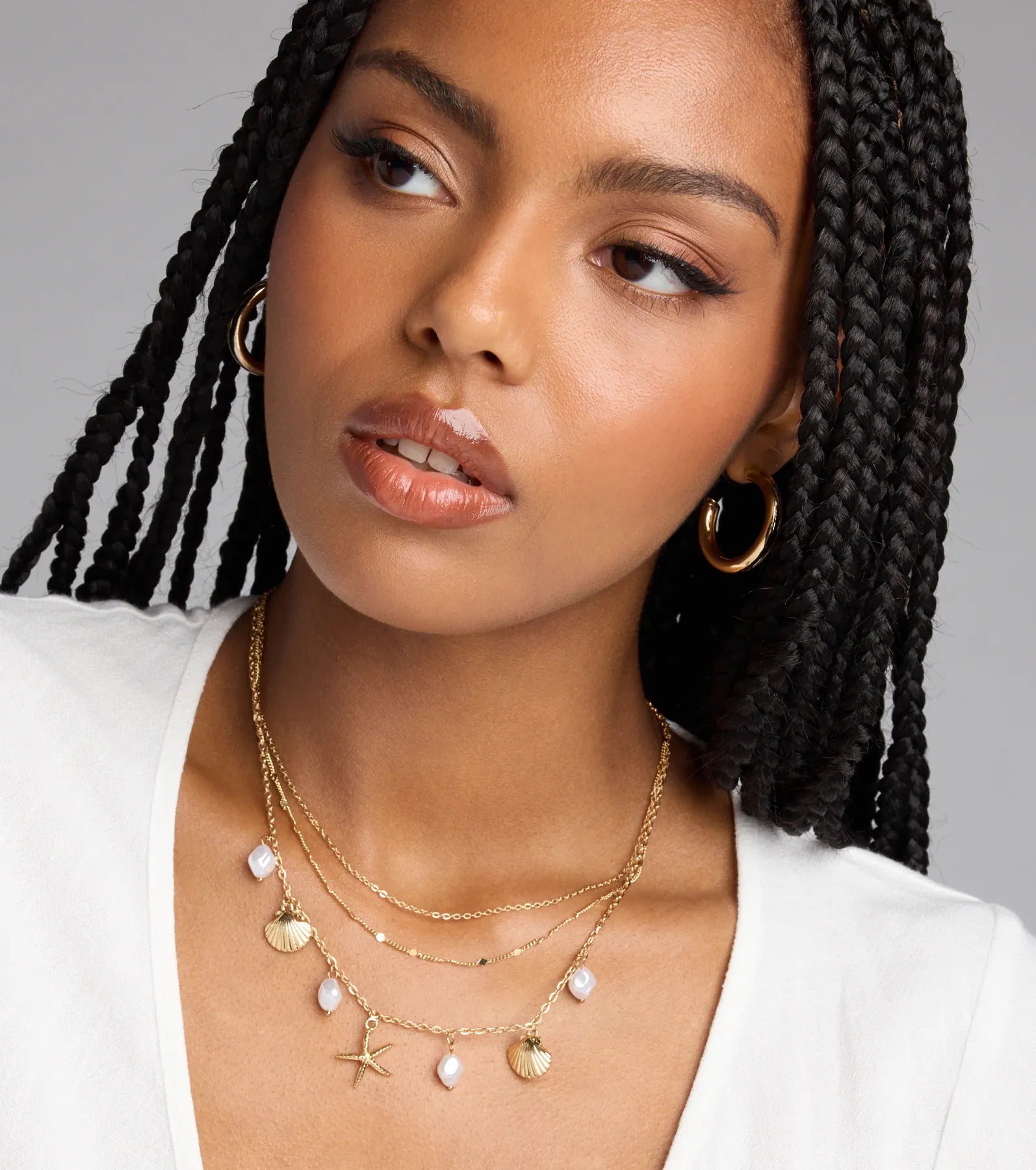  Mermaid Era Dainty Charm Necklace Set、mySite、justintrudeaud