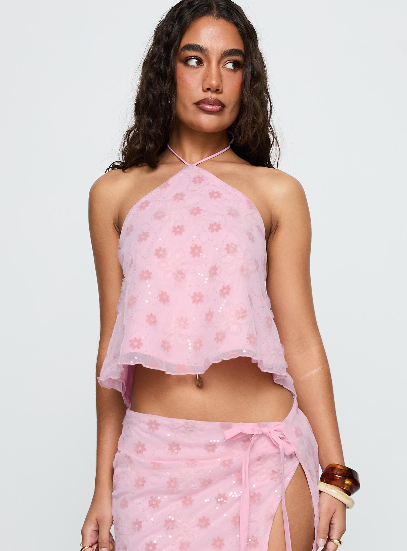 Remembering Tie Back Top Pink、mySite、solidvoid