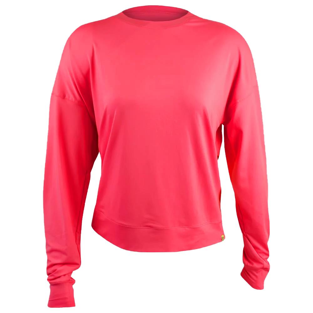 Lucky in Love Women's Essentials Hype Longsleeve - Coral Crush、mySite、neckold
