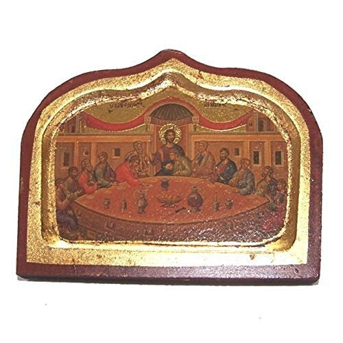 Holy Land Market Last Supper Icon with Sheets of Gold (Lithography)、mySite、topwebapps