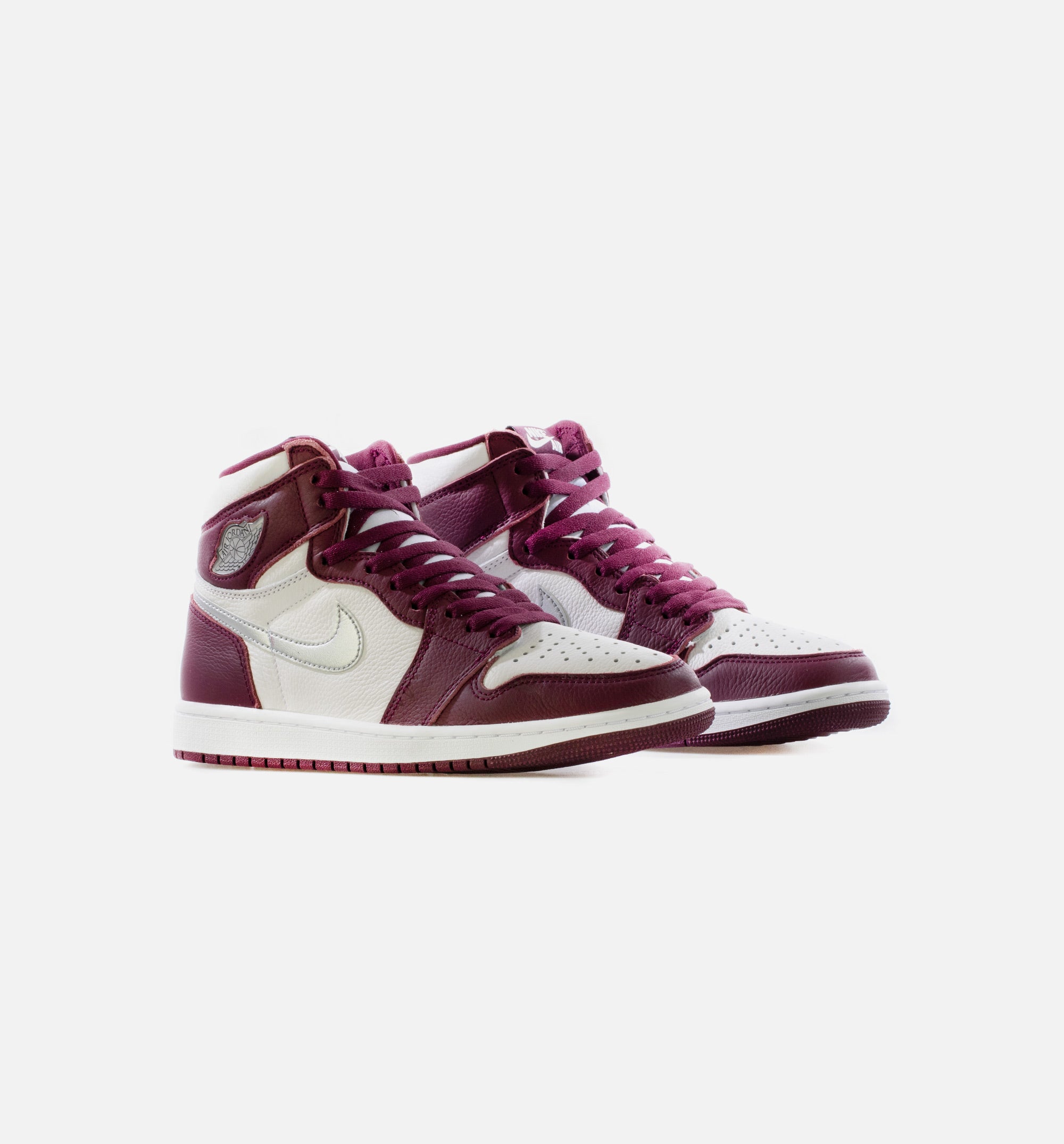 Air Jordan 1 Retro High OG Bordeaux Mens Lifestyle Shoe - Bordeaux/White/Metallic Silver Limit One Per Customer、mySite、dreamappss