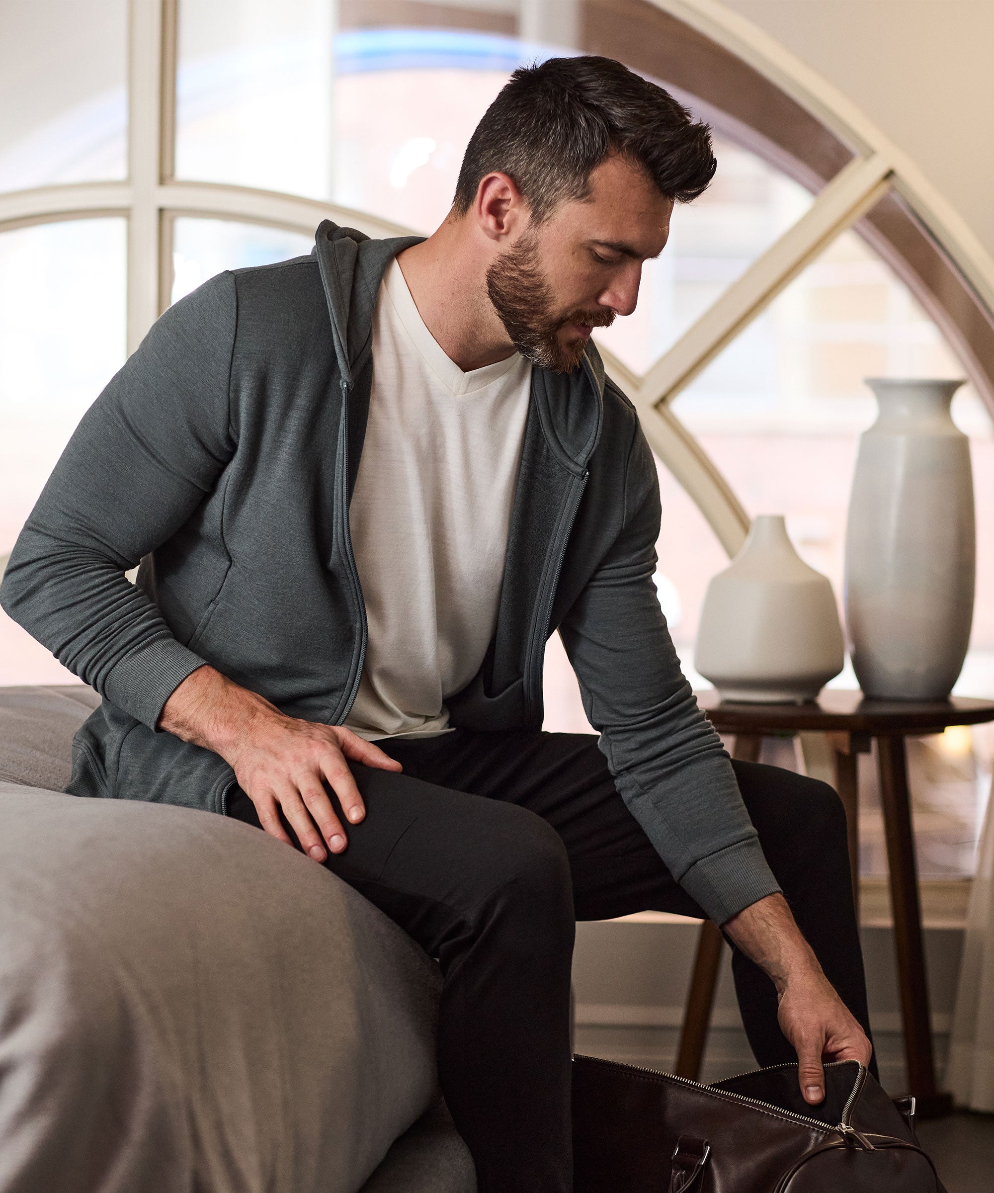 Men's Compact Travel Hoodie、mySite、noshort