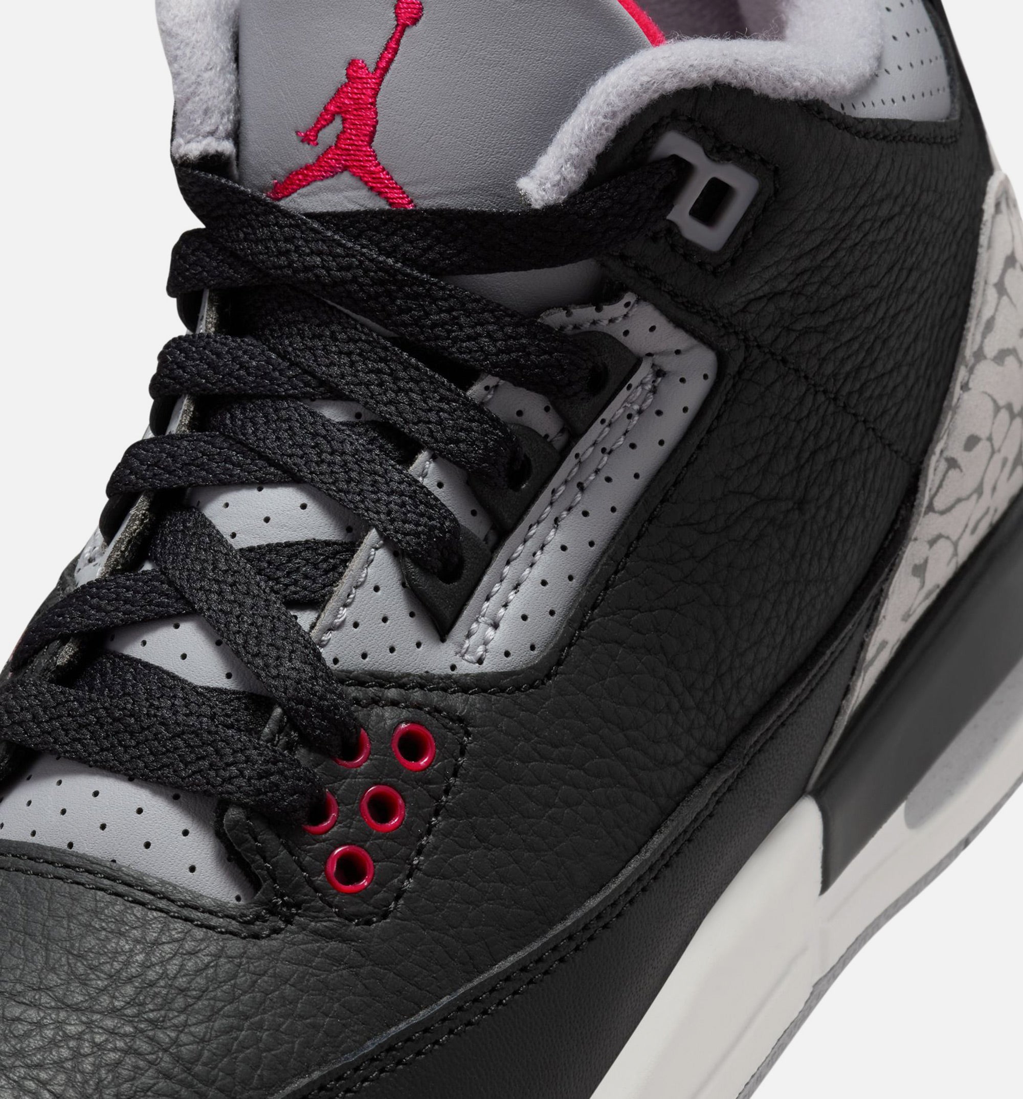 Air Jordan 3 Retro Black Cement Grade School Lifestyle Shoe - Black/Fire Red/Cement Grey/Summit White、mySite、dreamappss