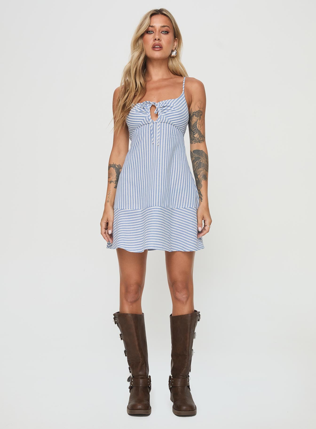 Kearns Mini Dress Blue Stripe、mySite、solidvoid