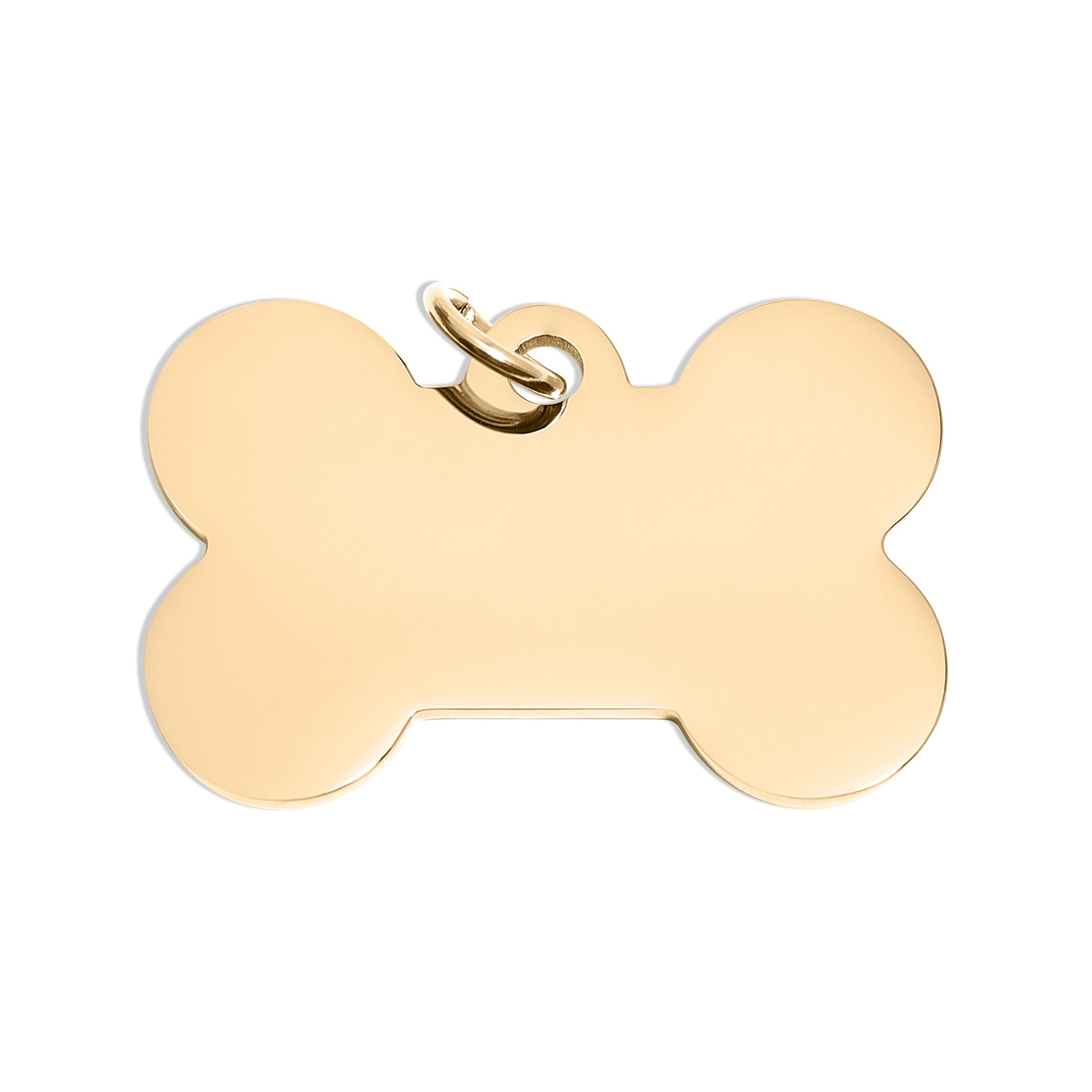 18K Gold PVD Stainless Steel Dog Bone Blank Pet Tag / PDL0168、mySite、dreamappss