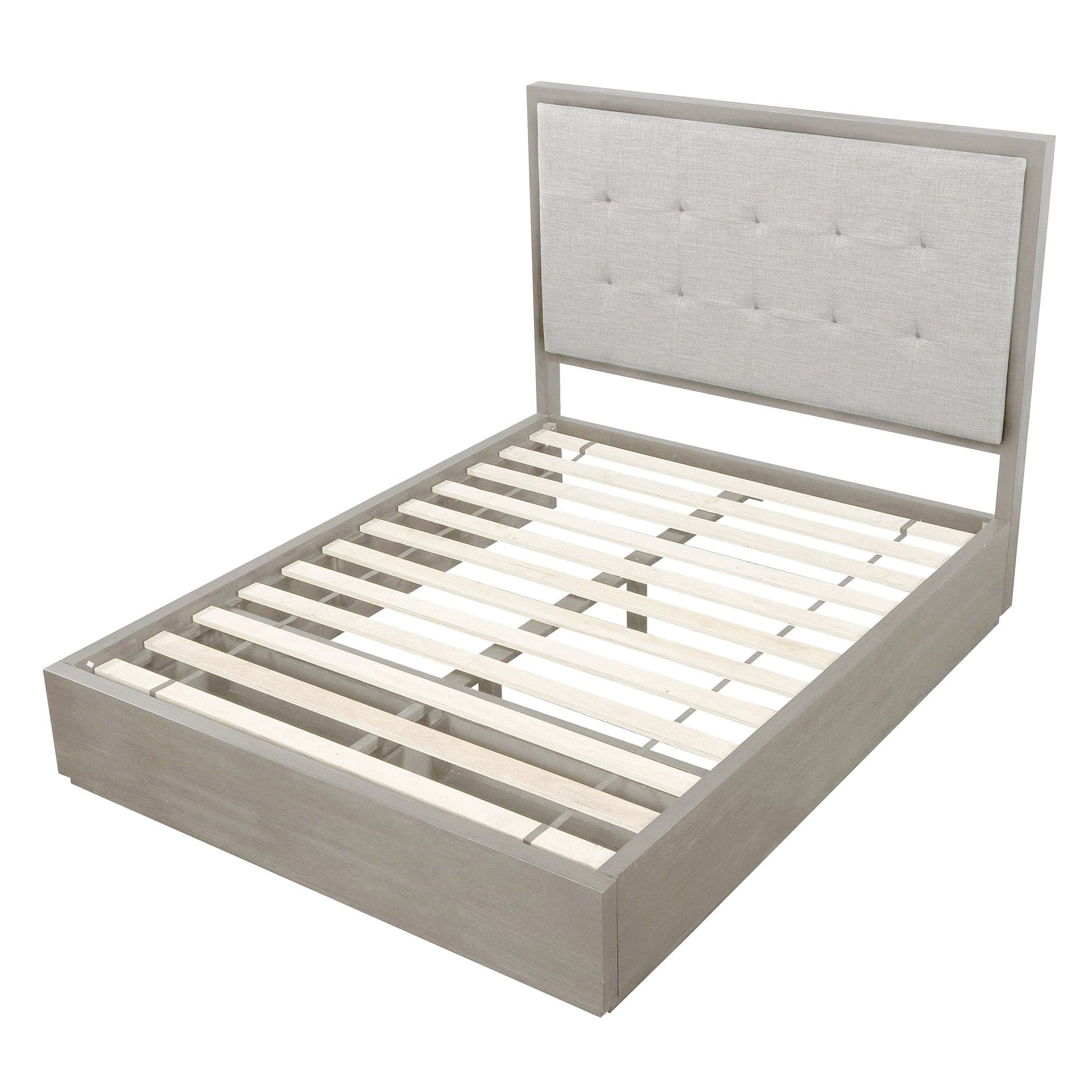 Oxford Upholstered Platform Storage Bed with Footboard Storage、mySite、neckold