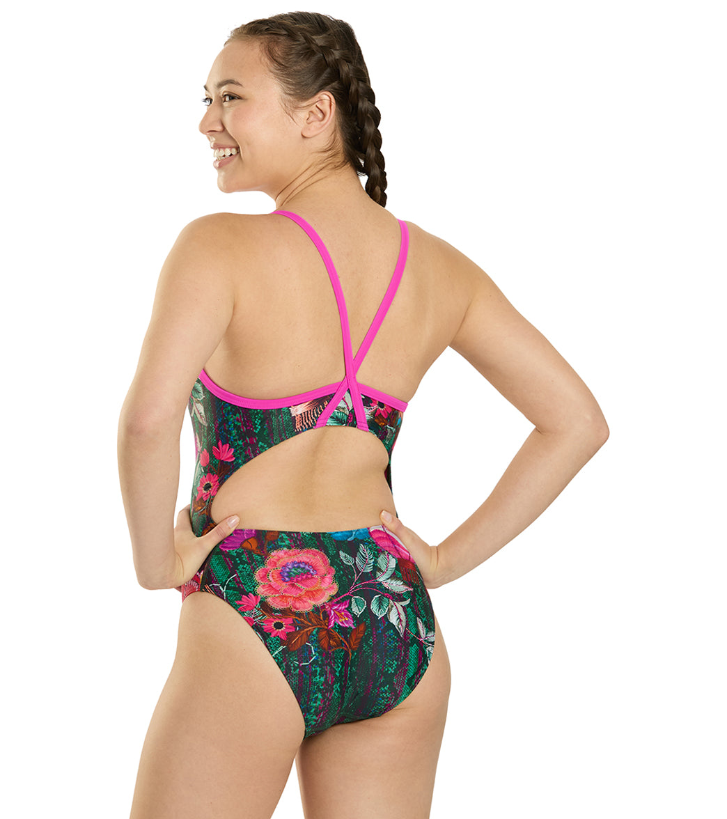 Sporti Limited Edition Garden Snake Thin Strap One Piece Swimsuit (22-44)、mySite、noshort