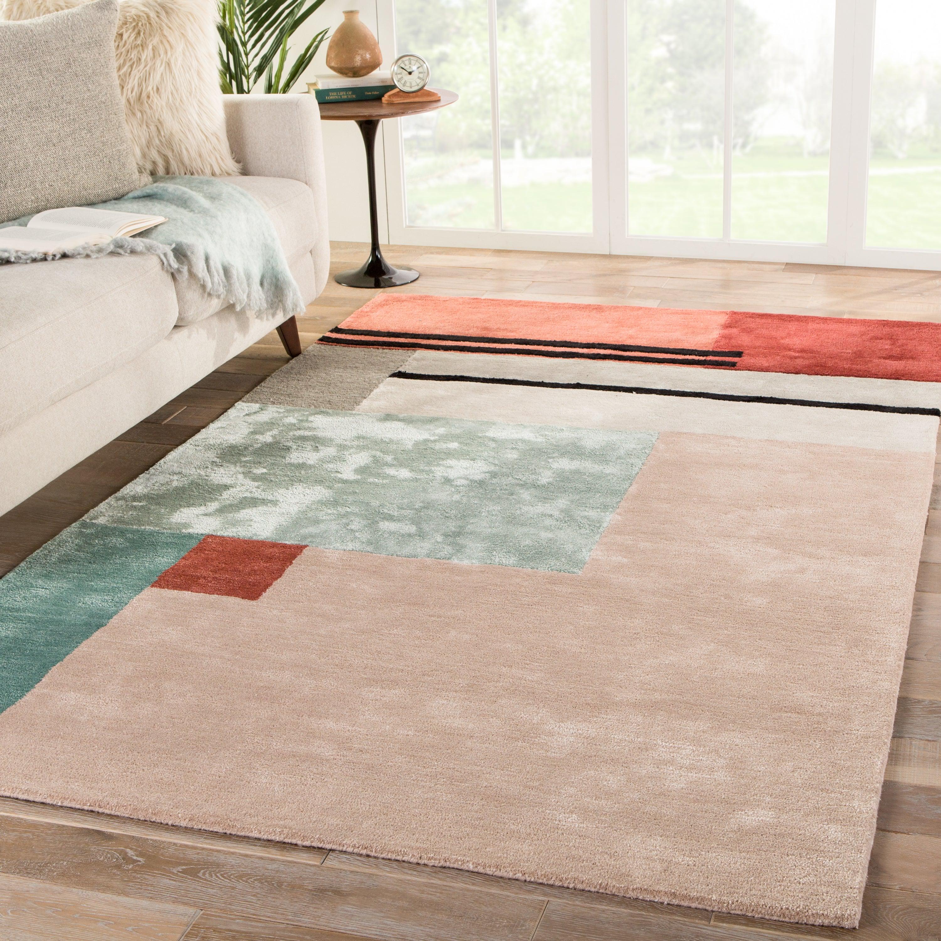 Segment Handmade Geometric Pink Red Area Rug、mySite、gigharbornorthrealestate
