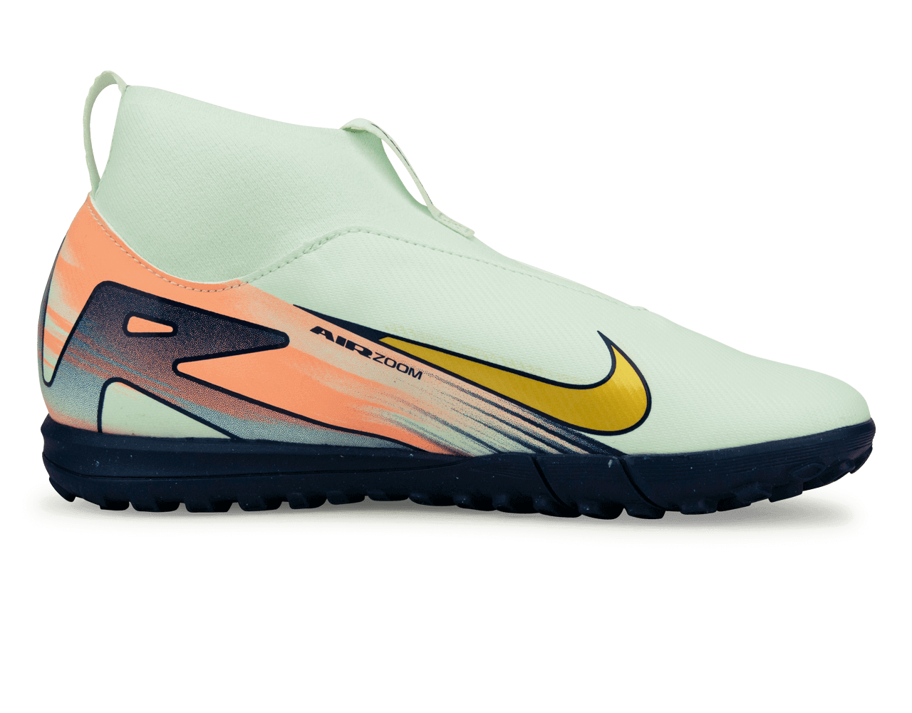 Nike Kids Zoom Mercurial Superfly 10 Academy MDS 009 TF Barely Green/Metallic Gold、mySite、noshort