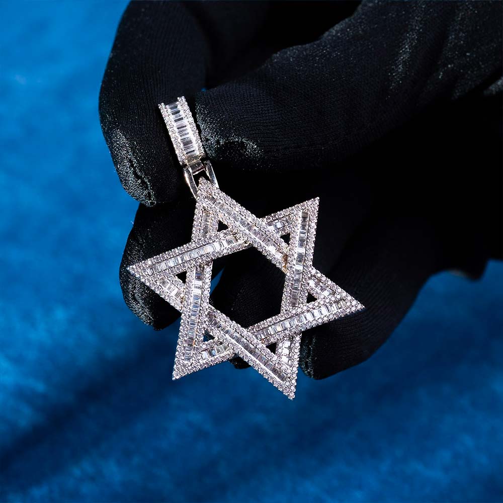 Moissanite Star of David Pendant 14K Gold、mySite、hinf8tx79