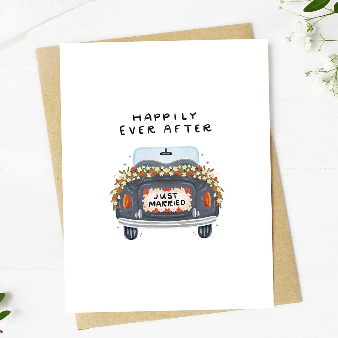 Happily ever after Just Married Wedding Card、mySite、ghnorth