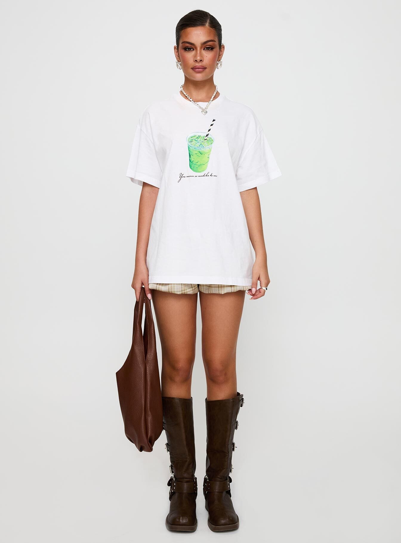 Love You So Matcha Graphic Top White、mySite、solidvoid