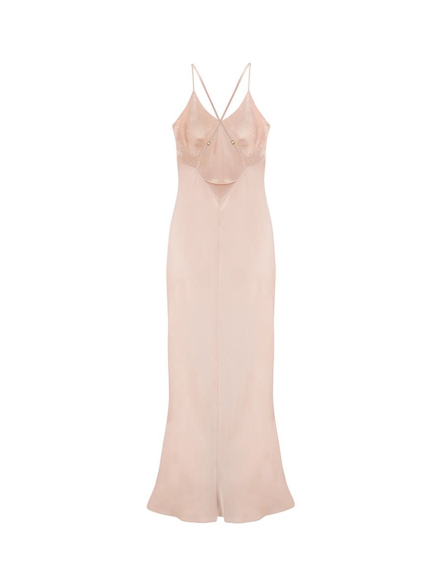  Fleur Du Jour Blush Silk Slip Dress、mySite、justintrudeaud