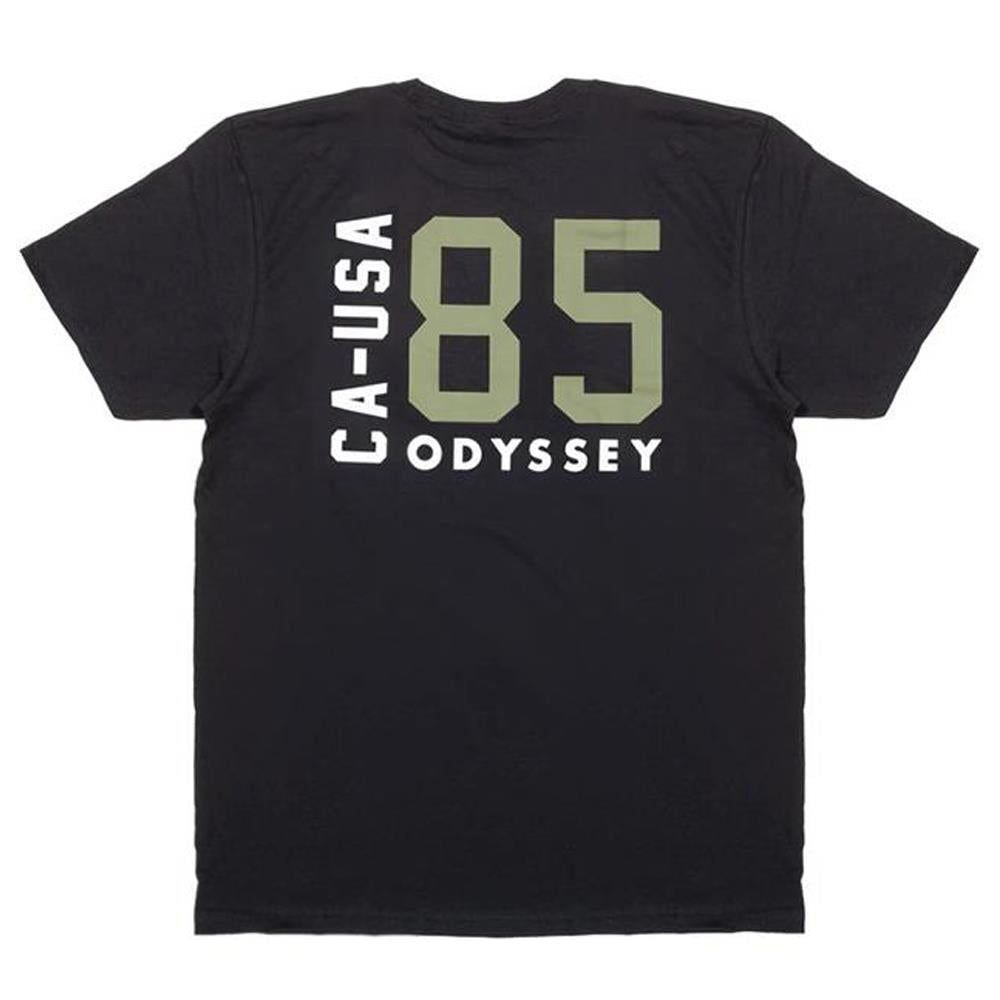  Odyssey Import T-Shirt - Black With Olive Ink、mySite、merchandisen