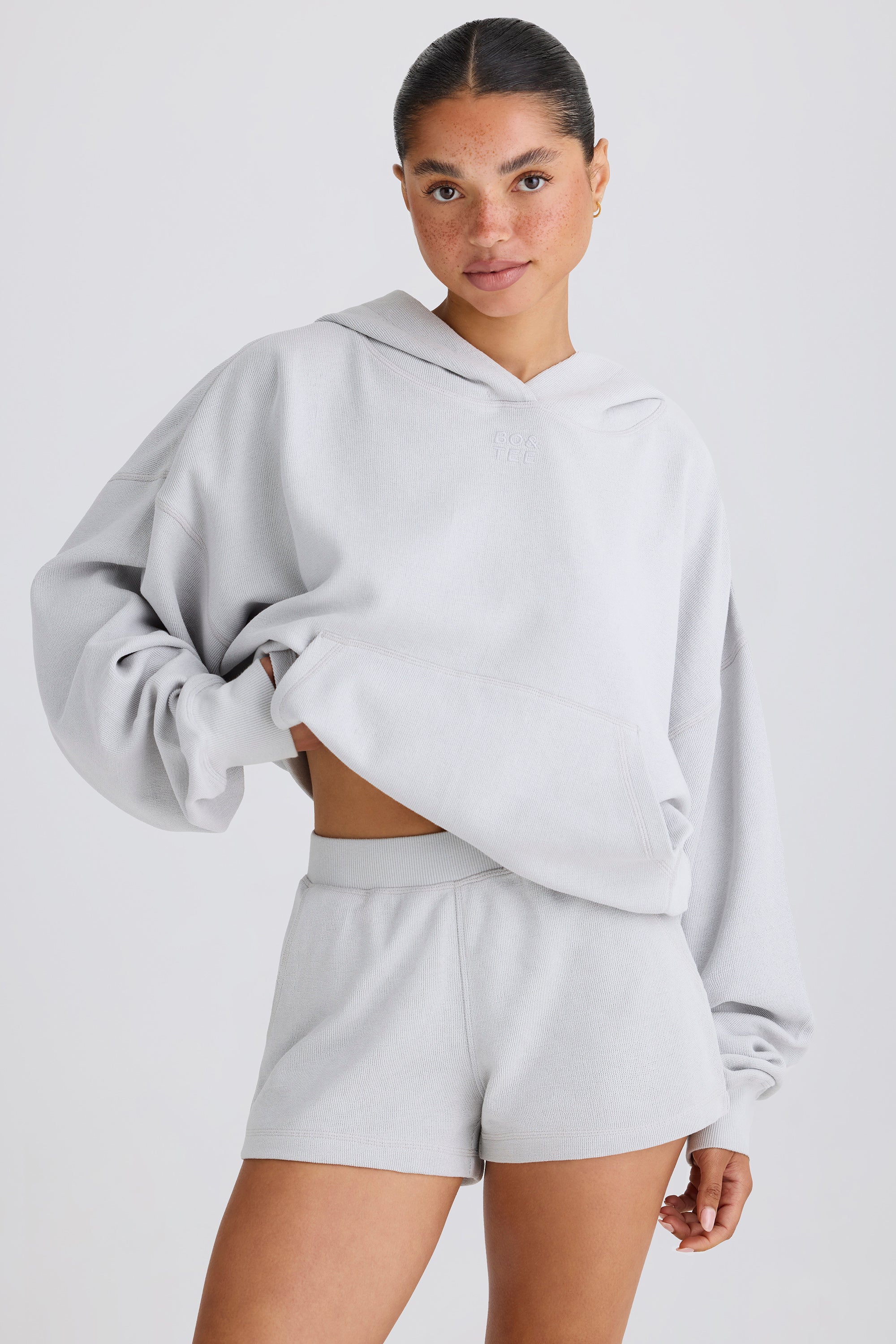 Elasticated Shorts in Pacific Grey、mySite、solidvoid