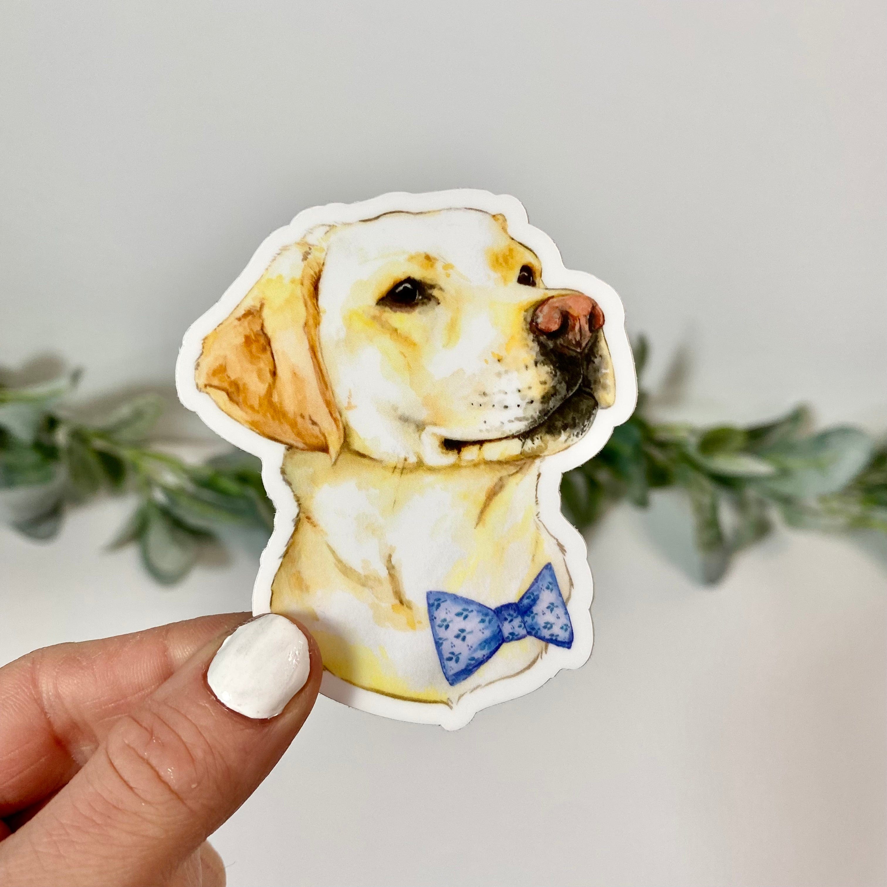  Yellow Lab With Bow Tie Sticker、mySite、ghnorth