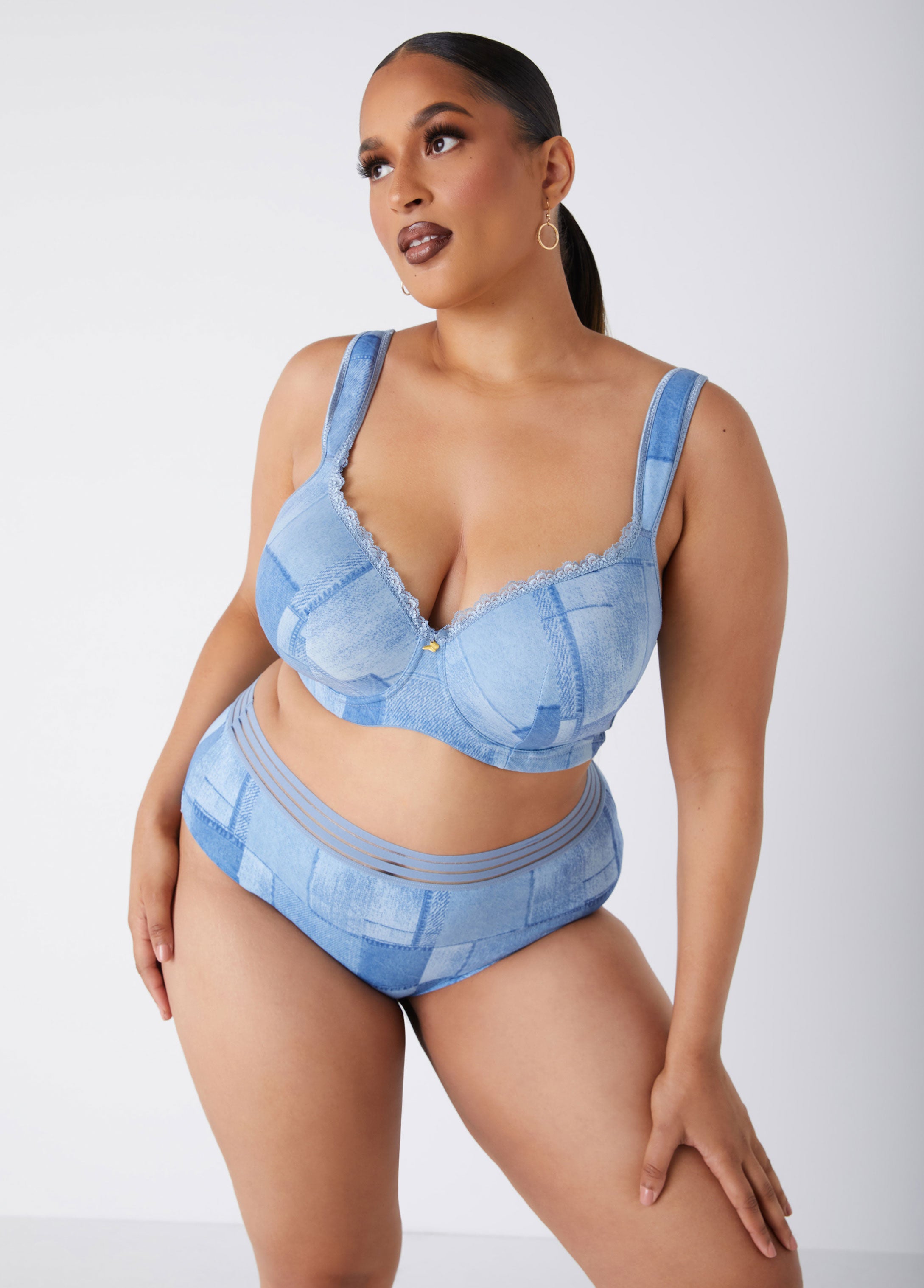 Denim Full Coverage Butterfly Bra、mySite、bengalsvssteelers