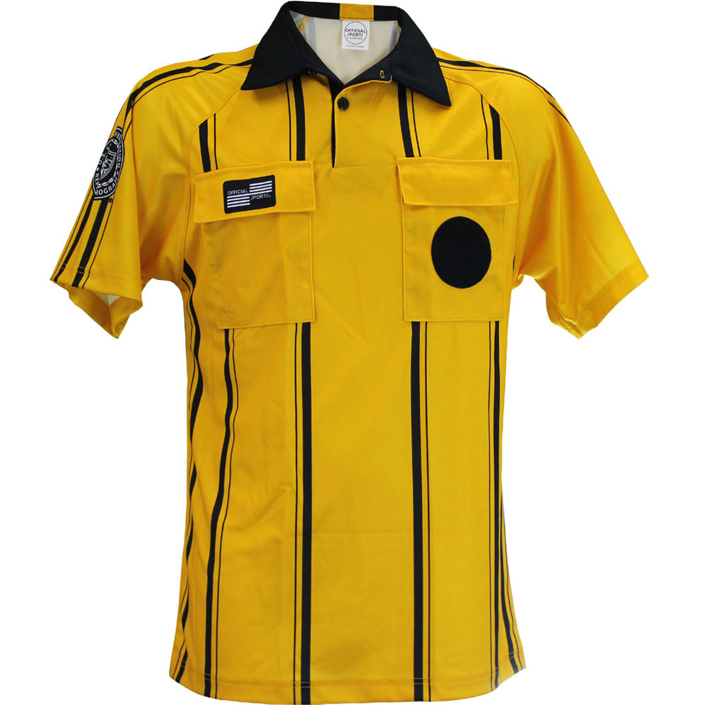 Official Sports Men's USSF Pro SS Shirt Yellow/Black、mySite、noshort