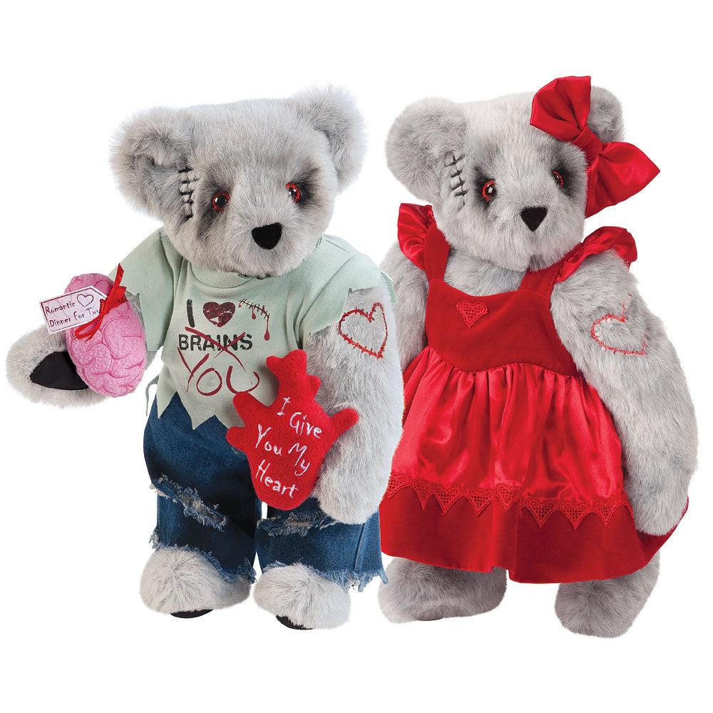 15 In. Zombie Love & Zombie Sweetheart Bears、mySite、g9winljtr