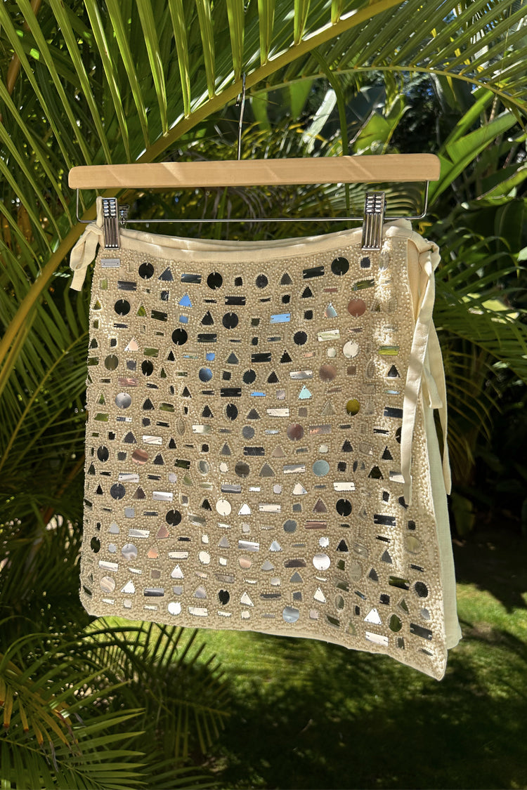 Cream Beaded Mirror Skirt、mySite、solidvoid