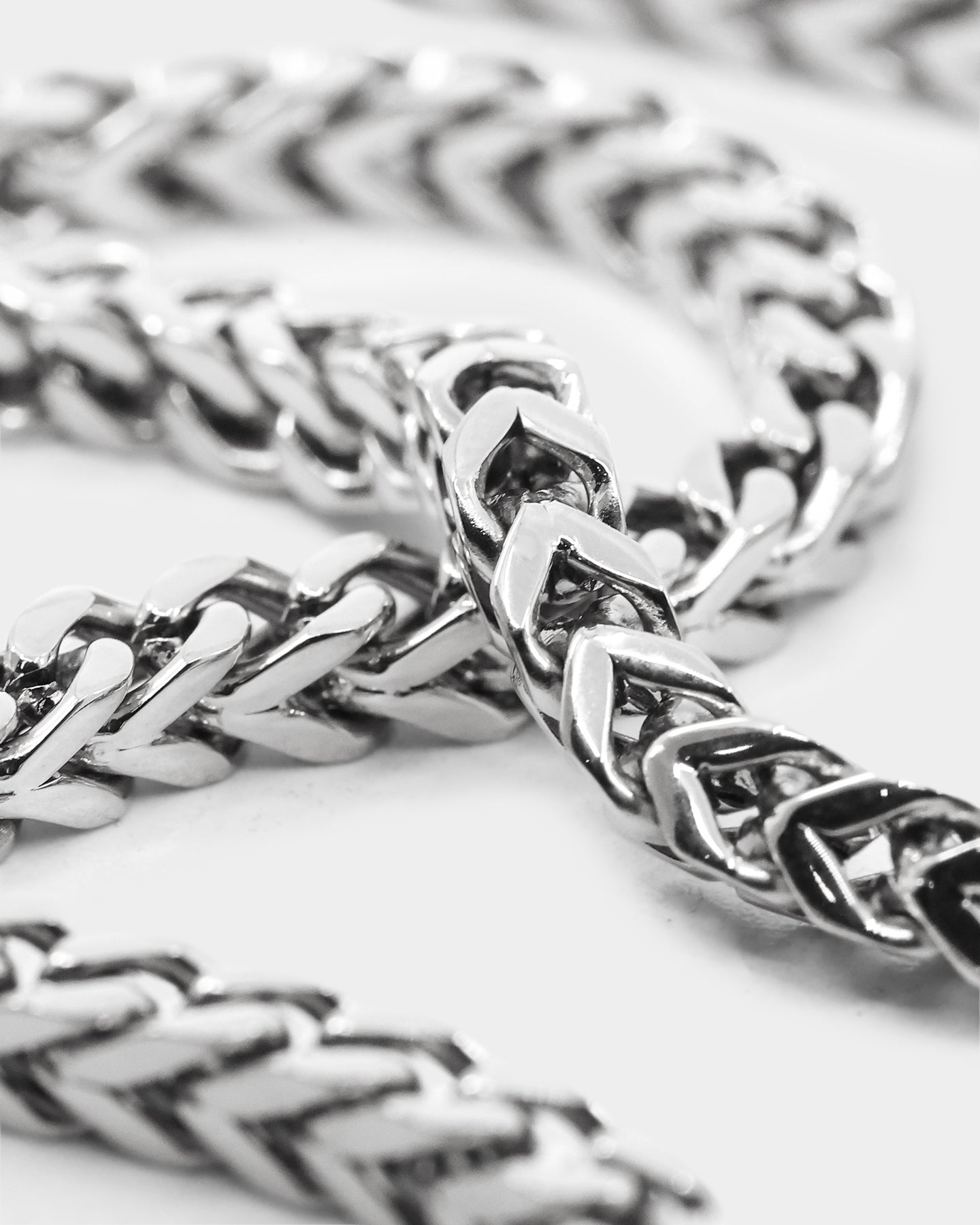 NXS 4mm Franco Necklace White Gold、mySite、zt4zffjzw