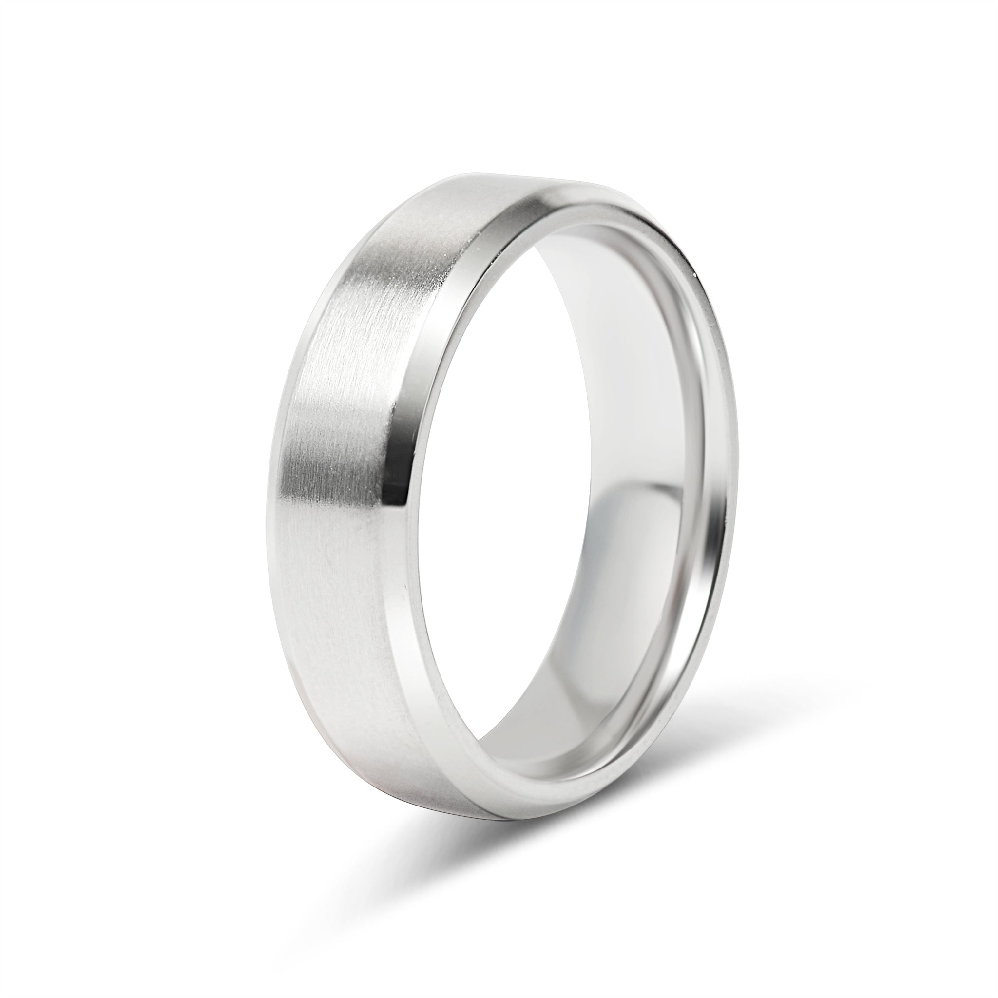 Stainless Steel Brushed Beveled Edge Blank Ring / CFR9003、mySite、dreamappss