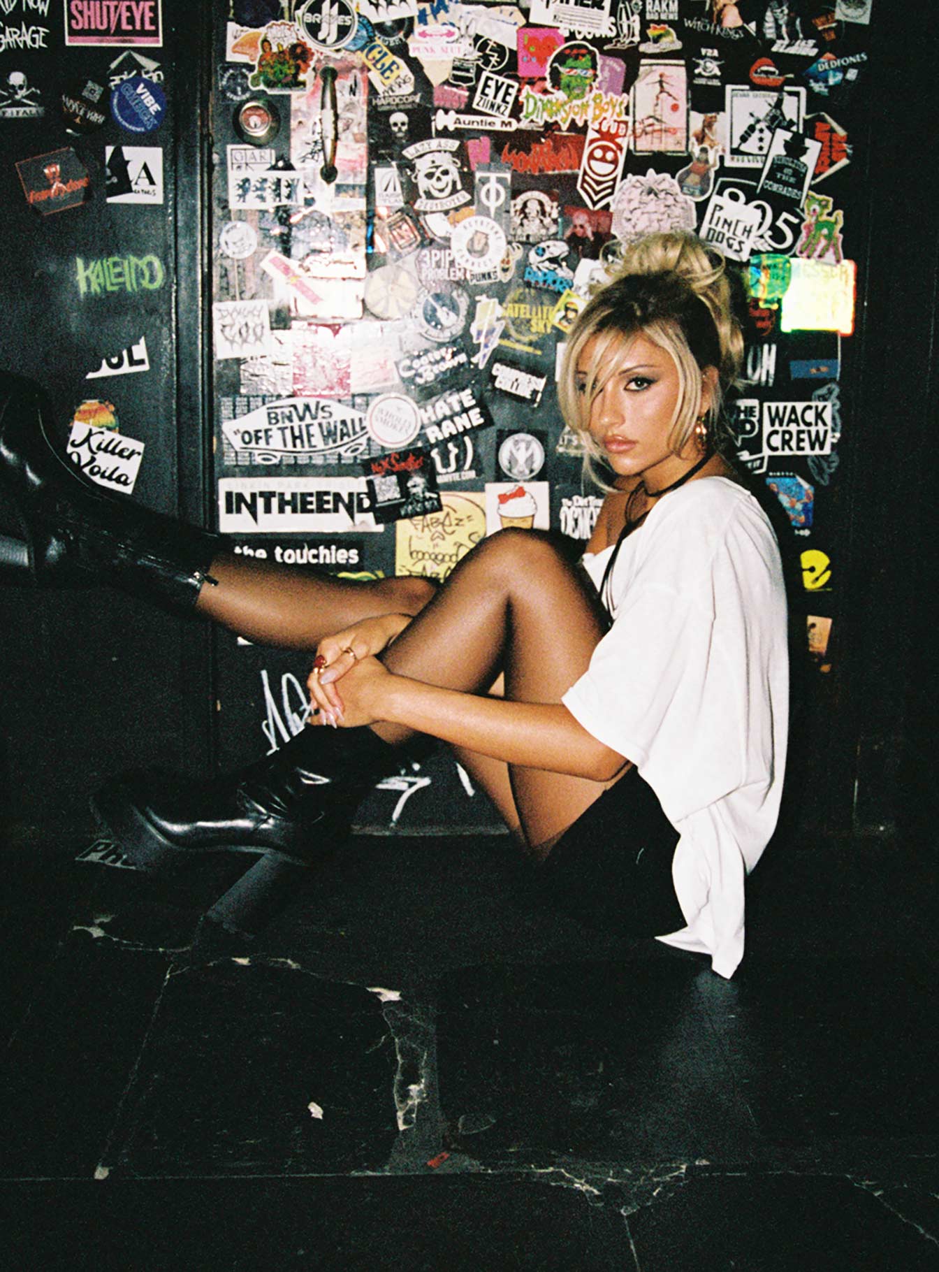 Kippa Off The Shoulder Tee White、mySite、solidvoid