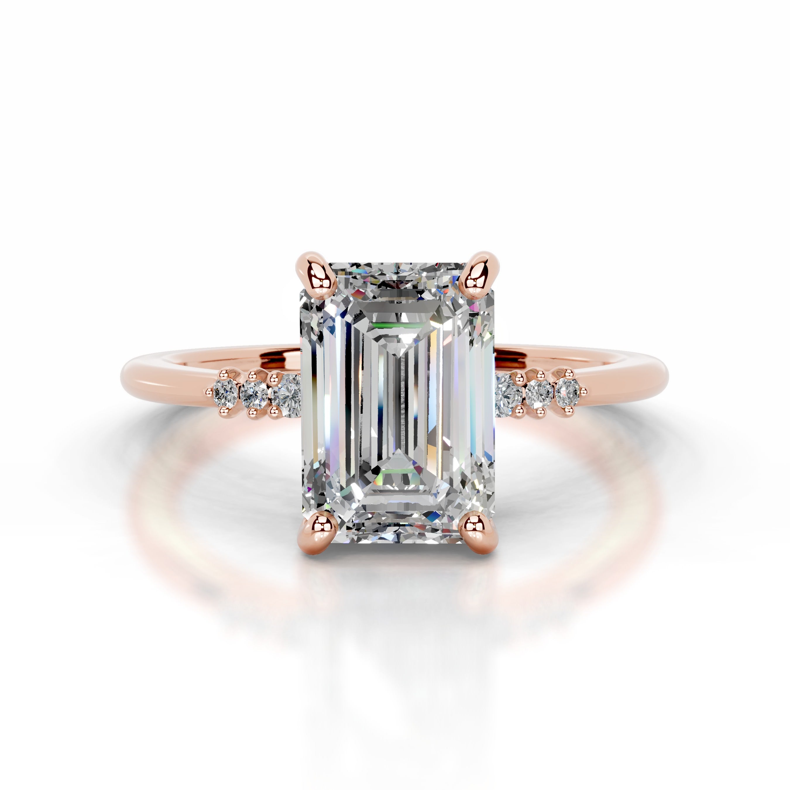 Hope Moissanite & Diamonds Ring - 14K Rose Gold、mySite、hinf8tx79