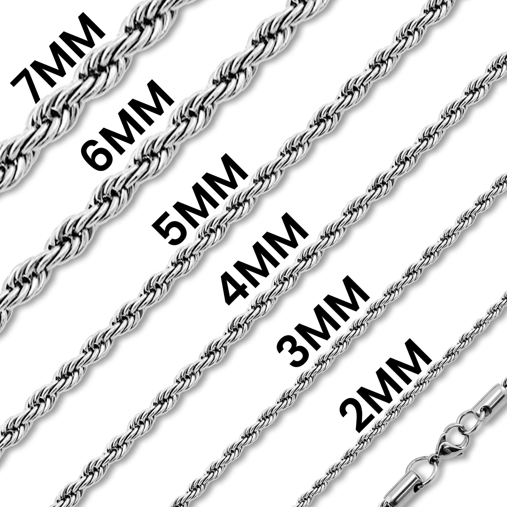 Stainless Steel Rope Chain Necklace / CHN9700、mySite、dreamappss