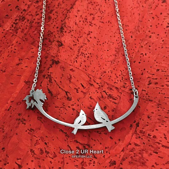 Wild Bird Necklaces Stainless Steel Bar Pendant Made in the USA、mySite、g9winljtr