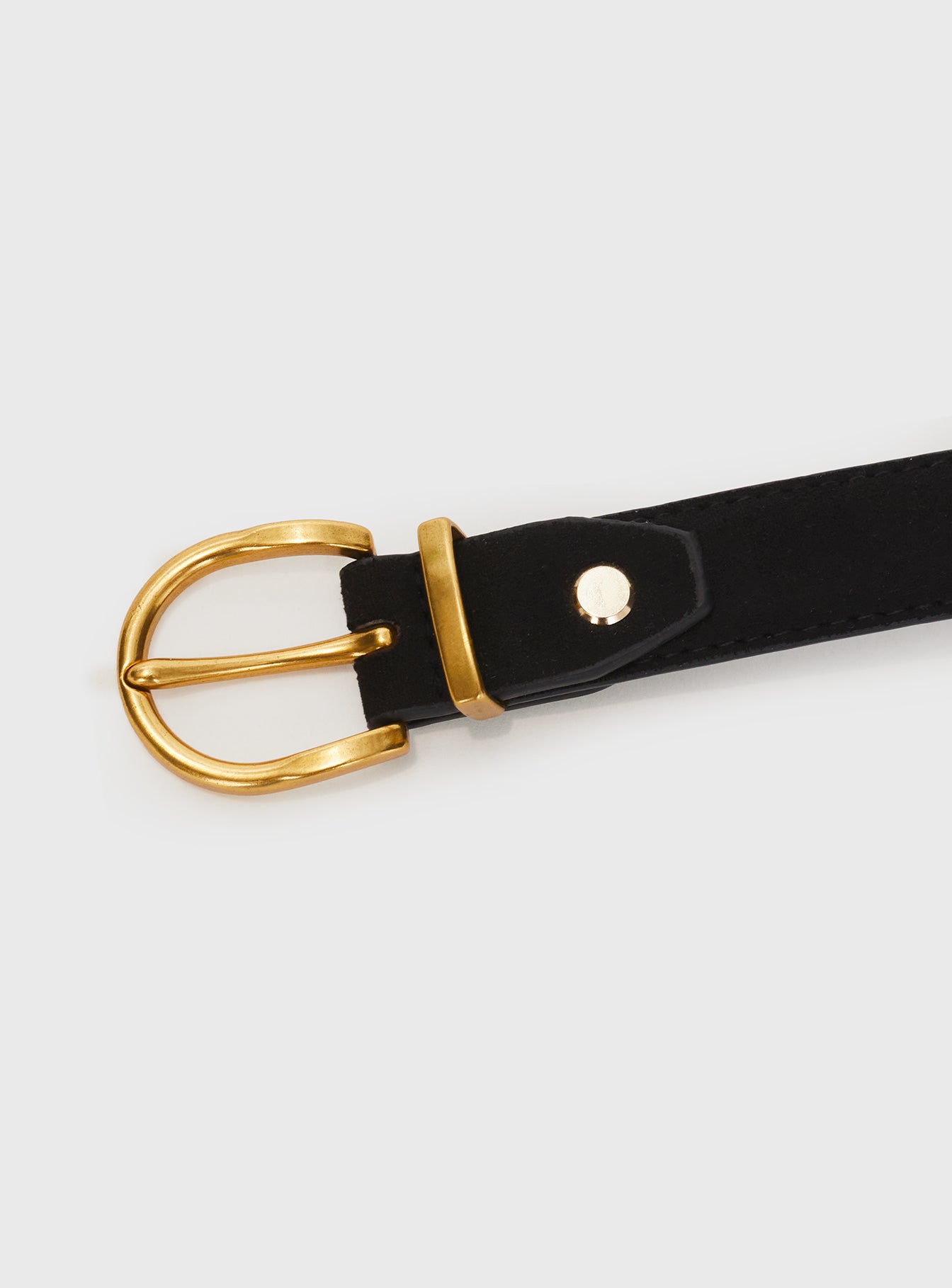 Jaslynn Faux Suede Belt Black、mySite、solidvoid